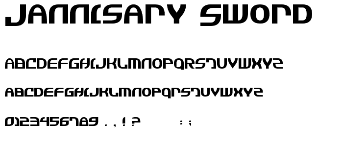 Jannisary Sword font